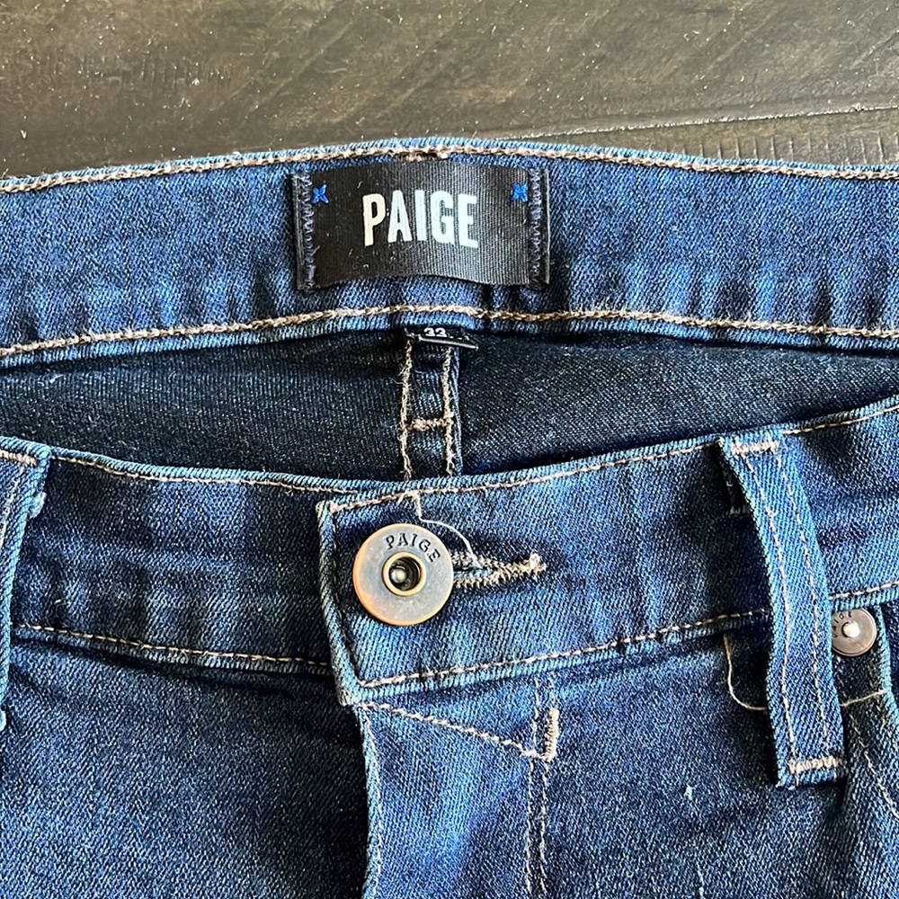 PAIGE Federal 33 Men’s Blue Jeans Denim Slim Straight Fit